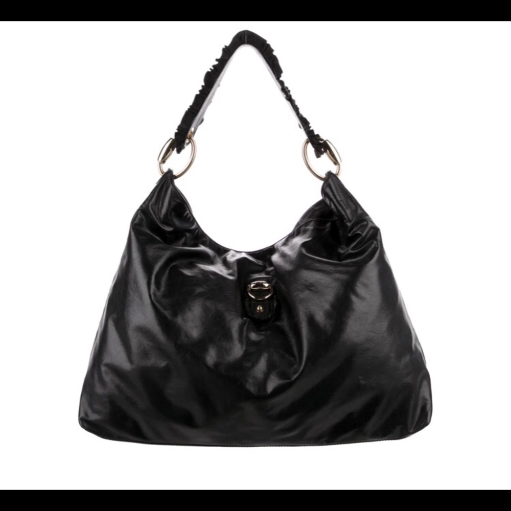 - Gucci Sabrina Large Black Leather Hobo